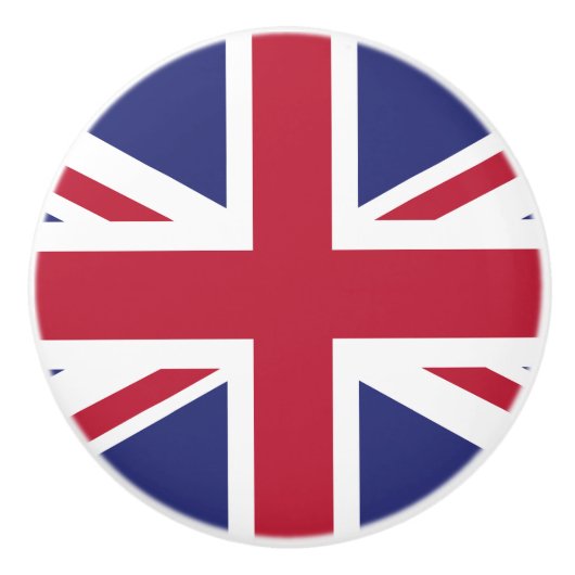 愛国的なイギリスの旗 セラミックノブ (正面)