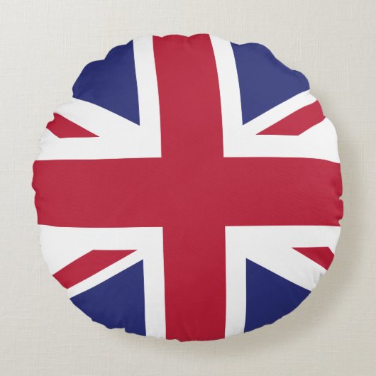 愛国的なイギリスの旗 ラウンドクッション (正面)