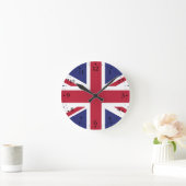 愛国的なイギリスの旗 ラウンド壁時計 (ホーム)