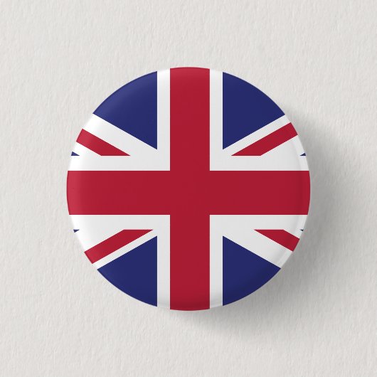 愛国的なイギリスの旗 缶バッジ (正面)