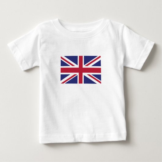 愛国的なイギリス国旗 ベビーTシャツ (正面)