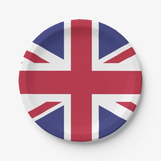 愛国的なイギリス国旗 ペーパープレート (正面)