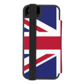 愛国的なイギリス国旗 INCIPIO iPhoneウォレットケース (フォリオ裏面)