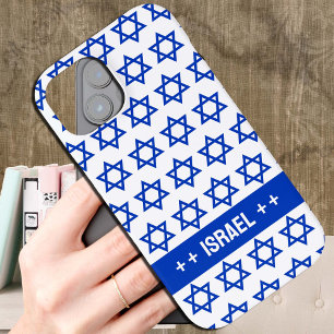 愛国的なイスラエルのケース、ブルーデイヴィッドスター/イスラエル iPhone 15ケース
