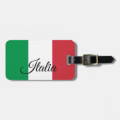 愛国的なイタリアの荷物タグイタリアン、国旗 ラゲッジタグ (正面横)