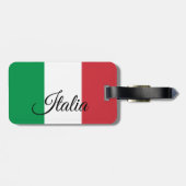 愛国的なイタリアの荷物タグイタリアン、国旗 ラゲッジタグ (裏面横)