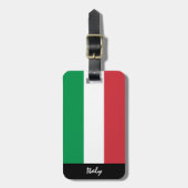愛国的なイタリアの荷物タグイタリアン、国旗 ラゲッジタグ (正面縦)