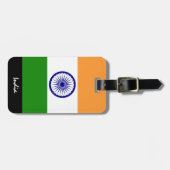 愛国的なインドの荷物タグ、インディアン国旗 ラゲッジタグ (正面横)