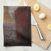 愛国的なイーグルと国旗 キッチンタオル (四つ折り)