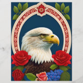 愛国的なイーグルアートスクレーブック紙 (正面)