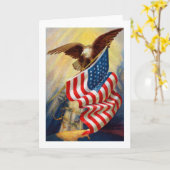 愛国的なイーグルカード カード (黄色い花)