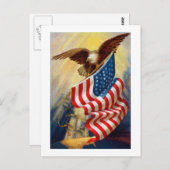 愛国的なイーグルカード ポストカード (正面/裏面)