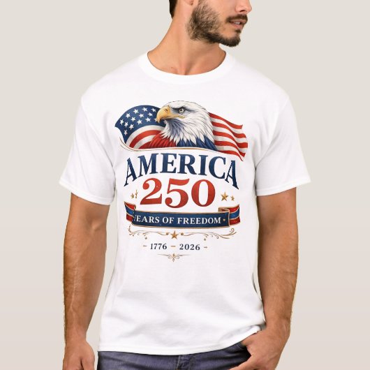 愛国的なイーグル自由祝祭Tシャツ Tシャツ (正面)