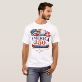 愛国的なイーグル自由祝祭Tシャツ Tシャツ (正面フル)