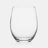 愛国的なイーグル花火 ステムなしワイングラス (左)