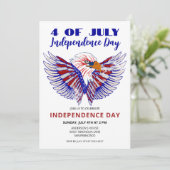 愛国的なイーグル7月4日招待状 セーブザデート (スタンド正面)