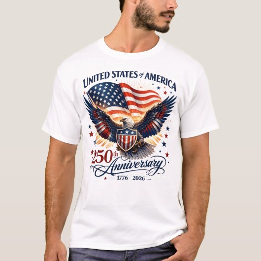 愛国的なイーグル アメリカの伝統 Tシャツ (正面)