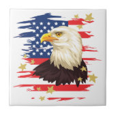 愛国的なイーグルUSA国旗がセラミックアートタイルを星 タイル (正面)