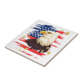 愛国的なイーグルUSA国旗がセラミックアートタイルを星 タイル (側面)
