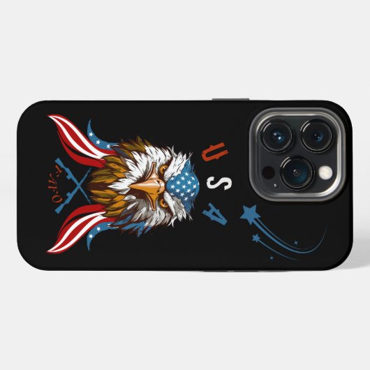 愛国的なイーグルUSA FAFO iPhoneケース (裏面横)