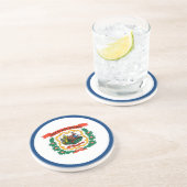 愛国的なウェストバージニア州の旗 コースター (側面)