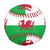 愛国的なウェールズ国旗のボール，ウェールズのスポーツ野球 野球ボール (裏面)
