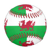 愛国的なウェールズ国旗のボール，ウェールズのスポーツ野球 野球ボール (正面)