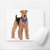 愛国的なエアデールテリア マウスパッド (マウス)