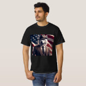 愛国的なオオカミ Tシャツ (正面フル)