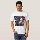 愛国的なオオカミ Tシャツ (正面フル)