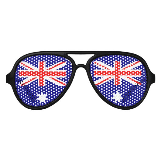愛国的なオーストラリアの国旗 アビエーターサングラス (正面)