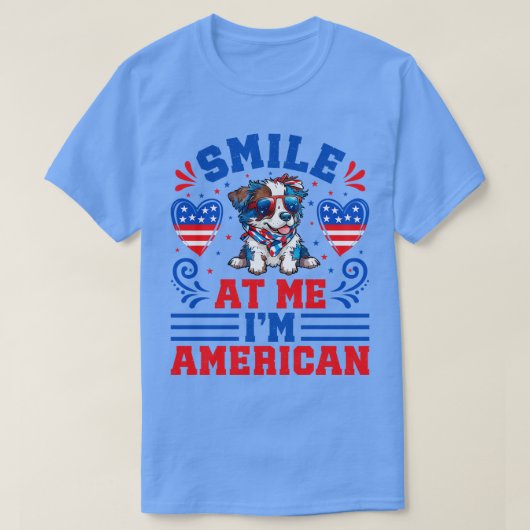愛国的なオーストラリアの羊飼い犬1 Tシャツ (デザイン正面)