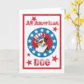 愛国的なオーストラリアの羊飼い カード (黄色い花)