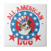 愛国的なオーストラリアの羊飼い タイル (正面)