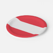 愛国的なオーストリアの国旗 ペーパープレート (アングル)