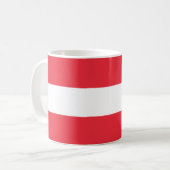 愛国的なオーストリアの旗 コーヒーマグカップ (正面左)