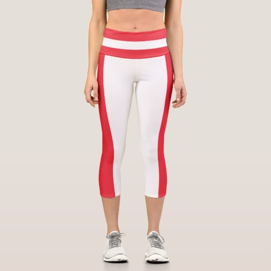 愛国的なオーストリア国旗のカプリレギンス カプリレギンス (正面)