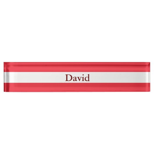 愛国的なオーストリア国旗のデスク名プレート デスクネームプレート (正面)