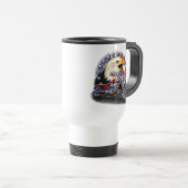 愛国的なオートバイワシ トラベルマグ (正面右)