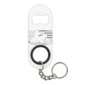 愛国的なオートバイヴィンテージアメリカンフラグバイクもしくは自転車に乗る人 キーホルダー栓抜き (裏面)