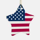 愛国的なオーナメント – アメリカ国旗の星 – 贈り物 セラミックオーナメント (右)