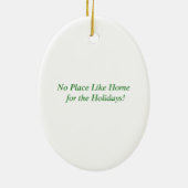 愛国的なオーバルアメリカ国旗のオーナメント セラミックオーナメント (裏面)