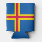 愛国的なオーランド諸島の旗クーラー 缶クーラー (正面)