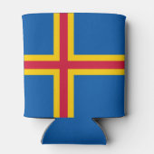 愛国的なオーランド諸島の旗クーラー 缶クーラー (裏面)