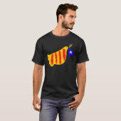 愛国的なカタルーニャ、 カタルーニャ自由 Tシャツ (正面フル)