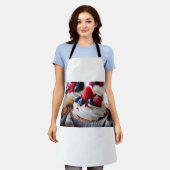愛国的なカップケーキ エプロン (着用した状態)