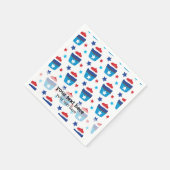 愛国的なカップケーキ スタンダードカクテルナプキン (角)