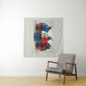 愛国的なカップケーキ タペストリー (インサイチュ(横))