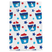 愛国的なカップケーキ ミディアムペーパーバッグ (正面)