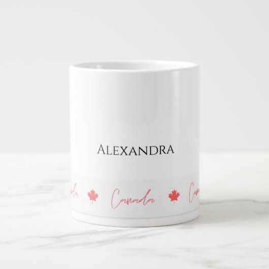 愛国的なカナダデイお祝い土産 ジャンボコーヒーマグカップ (正面)